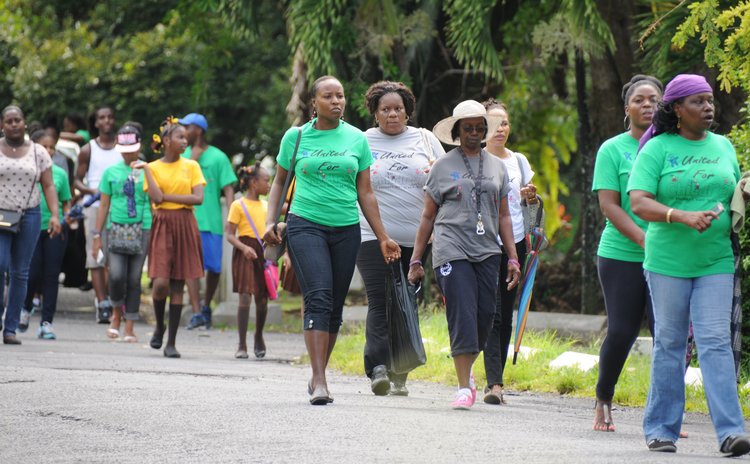 Participants of the solidarity walk against child abuse