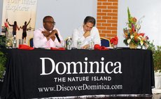 Tourism Minister Robert Tonge and DHTA president Gregor Nassief at the opening of Tourism Month