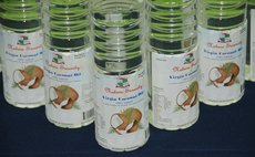 Bottles of Virgin Coconut oil
