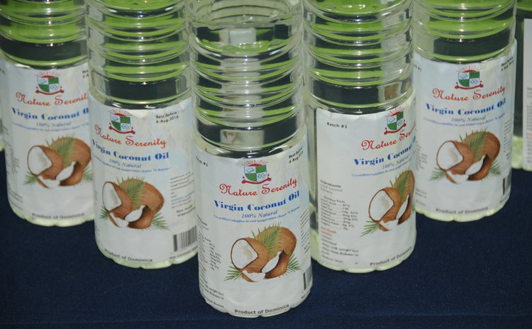 Bottles of Virgin Coconut oil