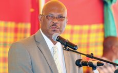 Agriculture Minister Matthew Walter delivers speech at official function for the opening of the Dominica-China Modern Agricultural Centre at One Mile Portsmouth