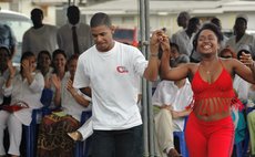 Cuban nurses dance at the Dominica Princess Margaret Hospital in 2006