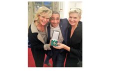 Darrel Toulon with friends after receiving one of his awards