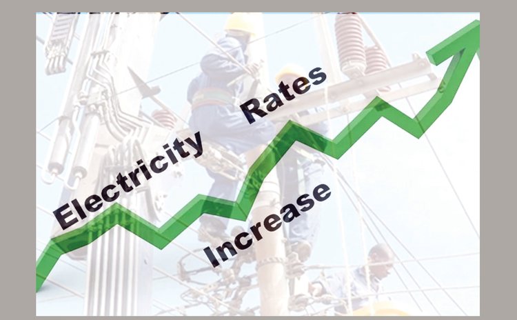 Graphic showing rising electricity rates