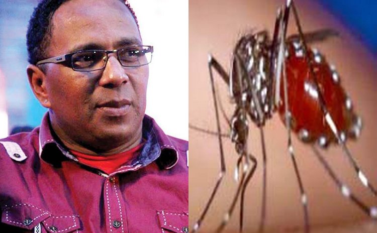 Dr Kenneth Darroux and mosquito