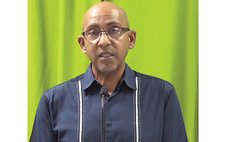 At one of his COVID-19 press briefings, Health Minister Dr. Irving McIntyre