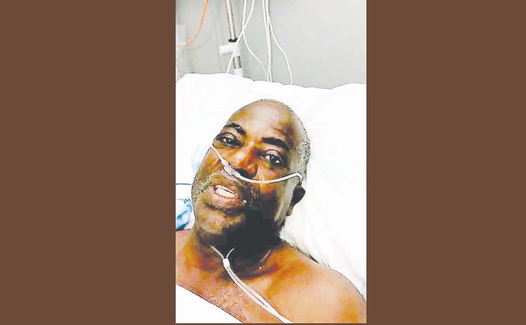 Dr Sam Christian recovers at a Martinique hospital