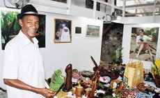 Cyrille"Elf" Henderson displays his art and craft at the exhibition