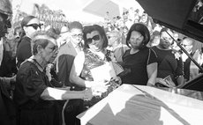 Family of the late Kervin Williams at his funeral service