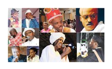 Calypso Final Ten: Large photos: (left to right): King Karessah, De Bobb; Dice; Tasha P: Small photos, top left Haxey; Jaydee; Centre- Sye; Scrunter: Bottom left- Chris B; Stephan