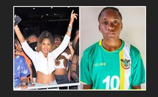 Member of the Dominica Women Football Team and fans at the WCMF