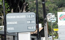 Prices of petroleum products on display at Canefield, Dominica