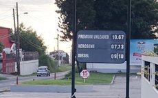 New prices of petroleum products on display a NP service station at Canefield on 15 September 2016