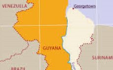 Yellow portion of the map of Guyana shows the territory that Venezuela claims