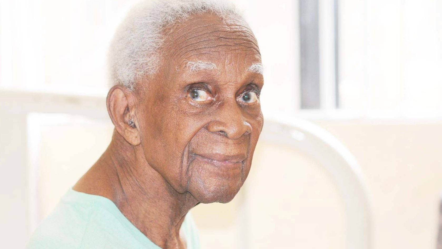Hesketh Casimir at 100 years old at his home in Goodwill Hesketh Casimir at 100 years old at his home in Goodwill