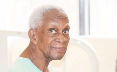 Hesketh Casimir at 100 years old at his home in Goodwill