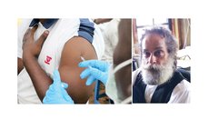 Man takes COVID-19 Jab and right, Lawyer Henry Shillingford