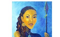  Historical Kalinago Chief Francillia Schofield Agar's painting