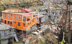 Roof of  house at Kings Hill damaged by Hurricane Maria