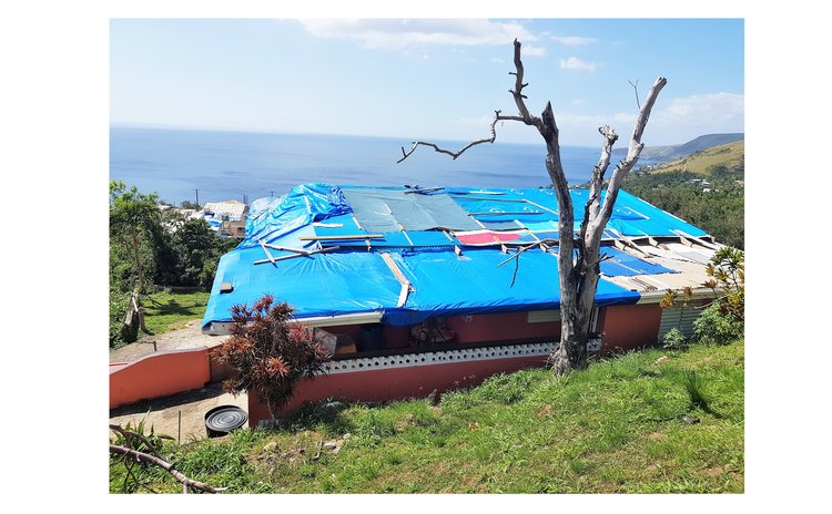 House in Roger after Hurricane Maria