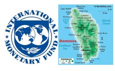 IMF logo and Dominica map