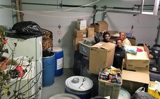 Members of the Montreal Maria Relief Committee Packing and Sealing Barrels