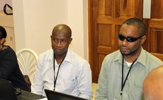 Dominican delegates at ACM AGM- Carlise Jno Baptiste (rt) and Garvin Richards
