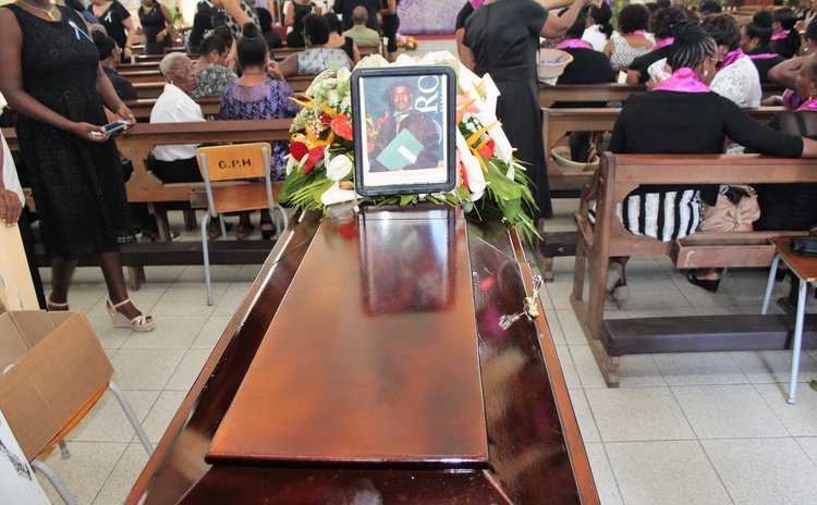 Coffin of Dr. Phillip St. Jean