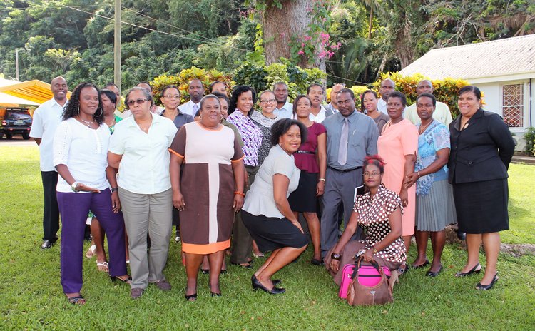 Teachers, MOE and UWI officials