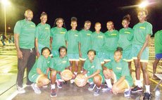 Victorious DOMINICA GIRLS Basketball Team at 2018 Windward Islands Schools Games. See story for complete caption