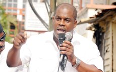 Joseph Isaac speaks at the 7 May 2017 meeting