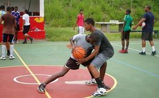 Junior basketballers in an organised training programme. Photo Courtesy: DABA Facebook Page