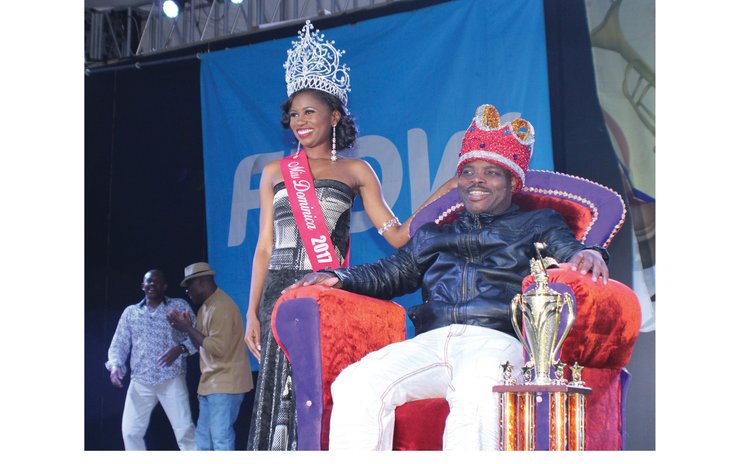 King Karassah and Queen Jade Romain at the Calypso Finals