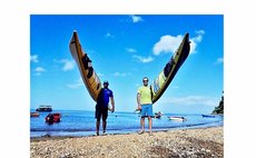 Left to Right-Alleyne and Moses. Photo Credit-Bobby Kim, Freediving Instructor