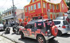 Vehicle disrupts protest near Labour Party House