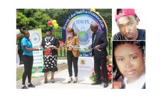 Large Photo: Ceremony at DSC; Top Right-Dylan Francis and DPP Dalrymple