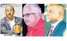 Covid and the economy: Left to right- Gaston Browne, Tony Astaphan and Roosevelt Skerrit