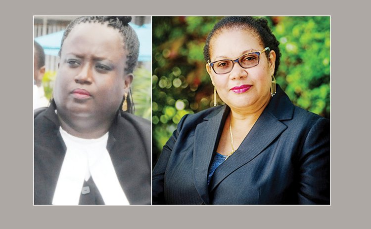 Judges who were transfered from Dominica- Stephenson (left) and Adrian Roberts