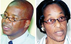 Left, DPSU's Thomas Letang and right Celia Nicholas of the DAT