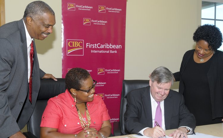 Officials of CIBC and WCB at signing ceremony