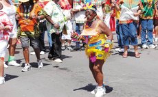 Ma Blanc in carnival parade in Roseau