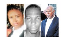 Some of the main actors in Lewis murder trial- prosecutor Darylample, Lewis and  lawyer Commodore