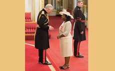 Olive (Collaire) Strachan recently received an MBE award from Prince Charles at Buckingham Palace