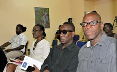 Dominica's representative (right) at the Mr Caribbean pageant