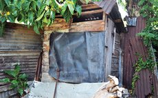 Pit Latrine in a village near Roseau