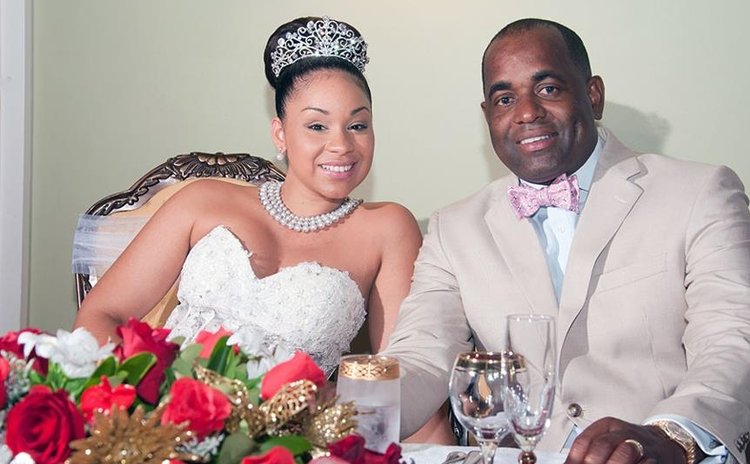 Prime Minister Skerrit and wife Melissa after wedding 