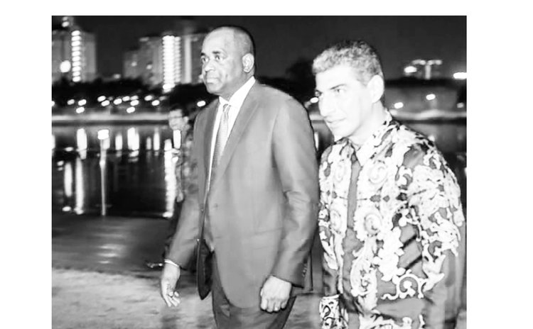 Dominica's Prime Minister with Iranian Ali Reza Monfared