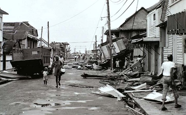Great George Street in Roseaudominica after Hurricane David August 29,1979- Herry Royer photo