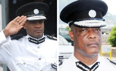 Deputy Police Chief Hobbs Jno Baptiste and  the Police Commissioner Daniel Carbon