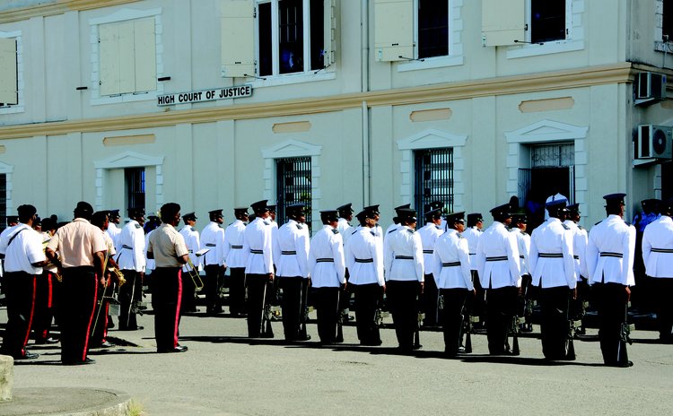 Policeofficers attend opening of the 2014 Law Year